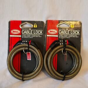 Bell Sports Watchdog 5 Ft. x 8mm 4-Digit Preset Combination Bicycle Lock 2 Pack